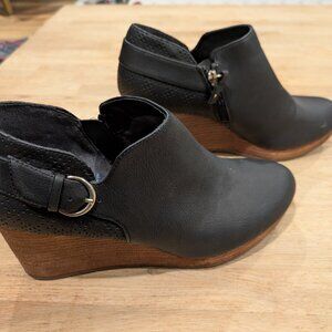 Women's Dr. Scholl's Size 8.5 Black Leather Ankle Booties